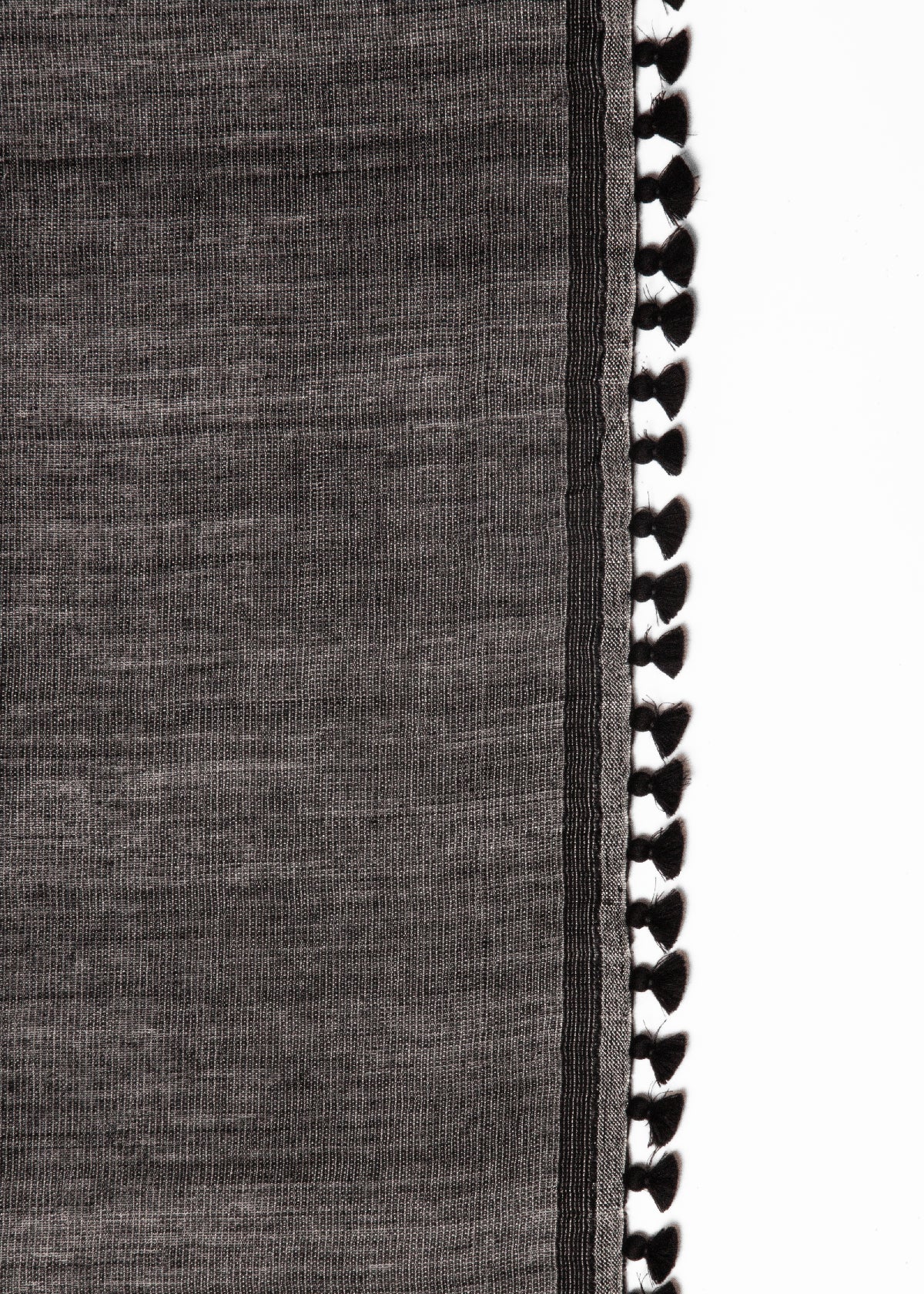 Dupatta Saaf Shiny Pin Stripes - Black