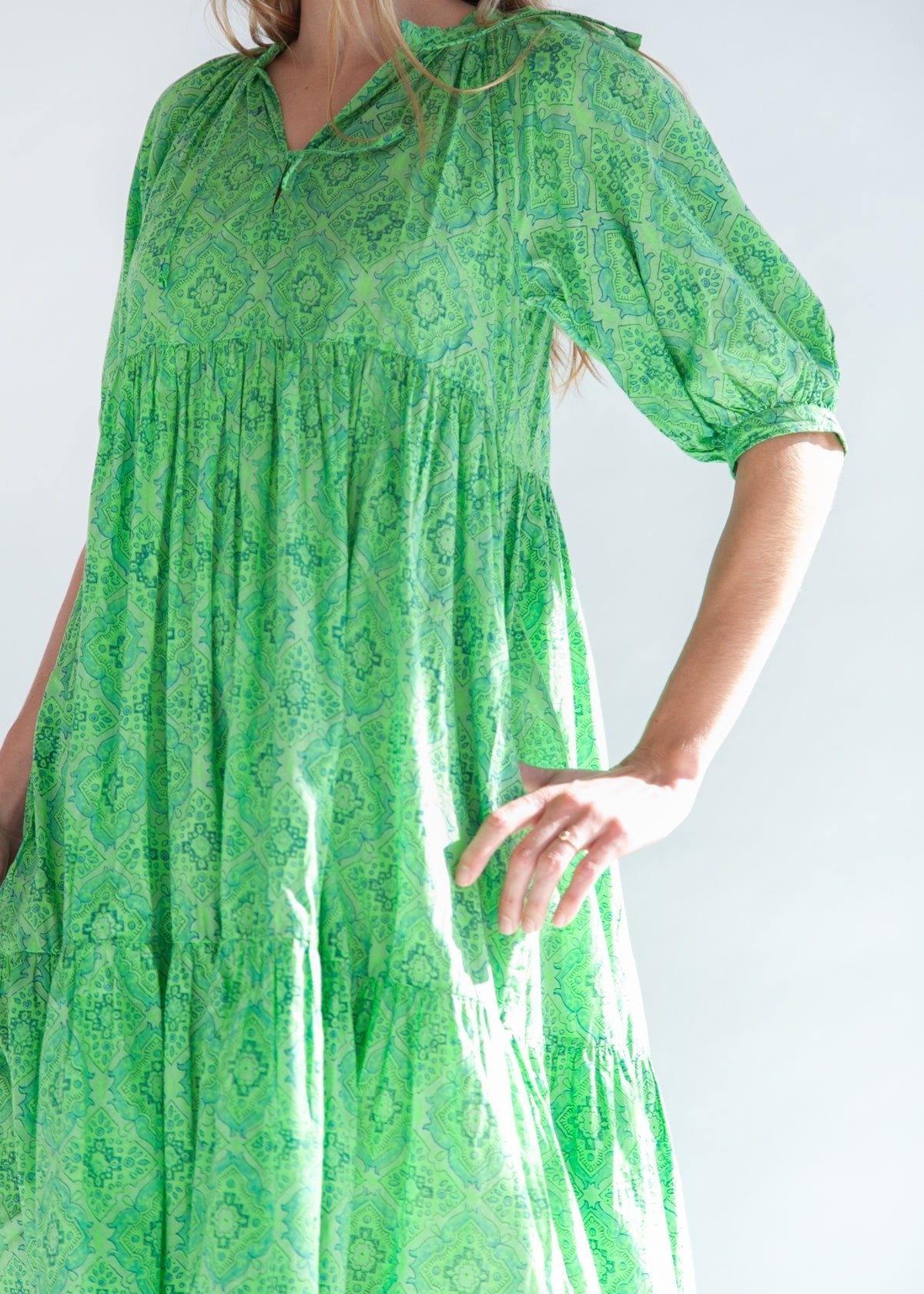 Katia Overdyed Dress, Leaf