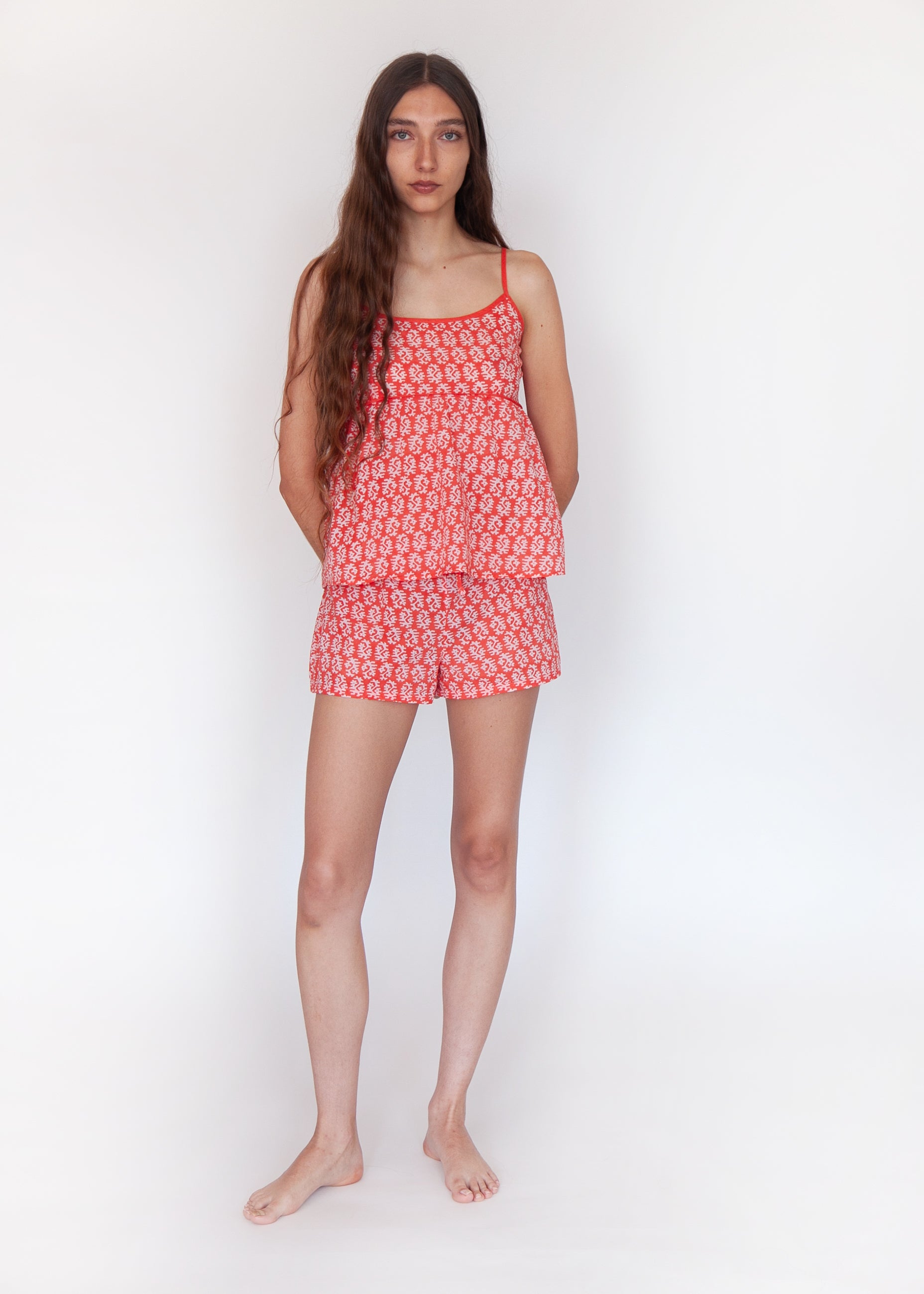 Mabor Greece Shorts - Poppy