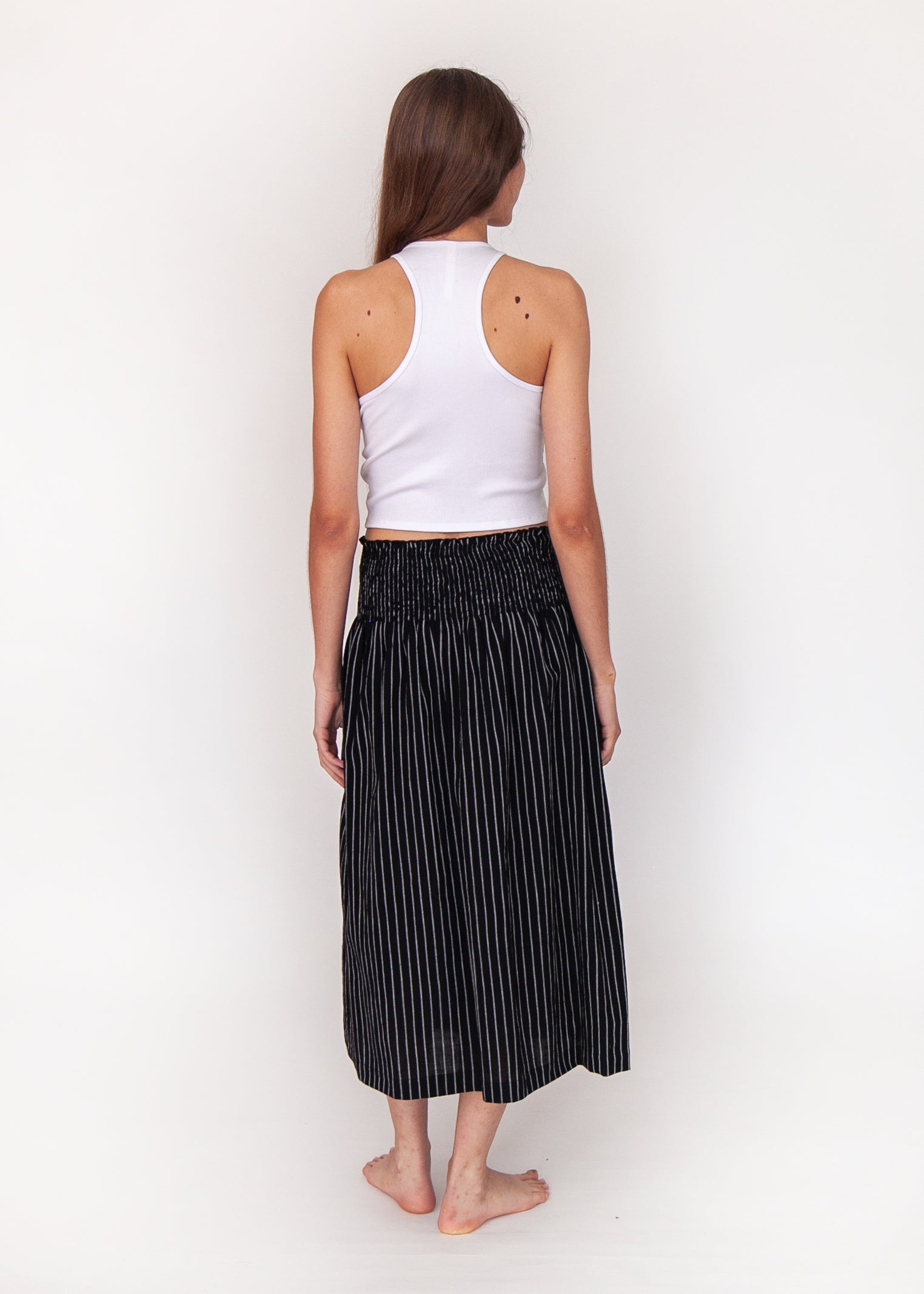 Araminta Stripe Skirt - Nero
