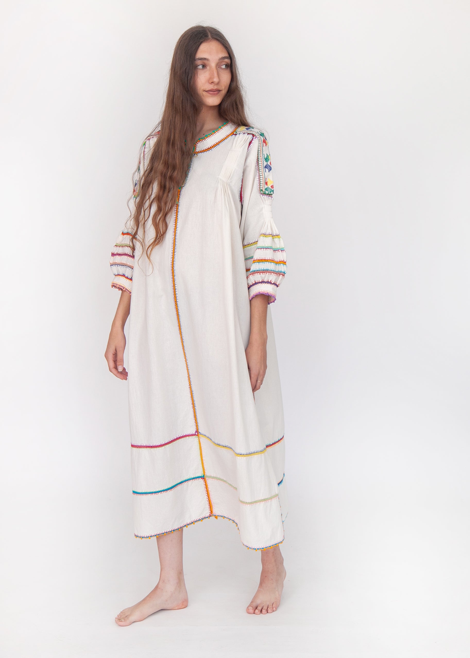 Sirena Dress Natural Long Sleeves