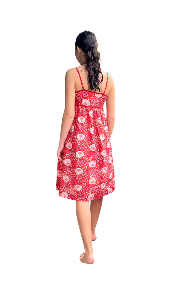 Gaia Booj Slip Dress - Poppy