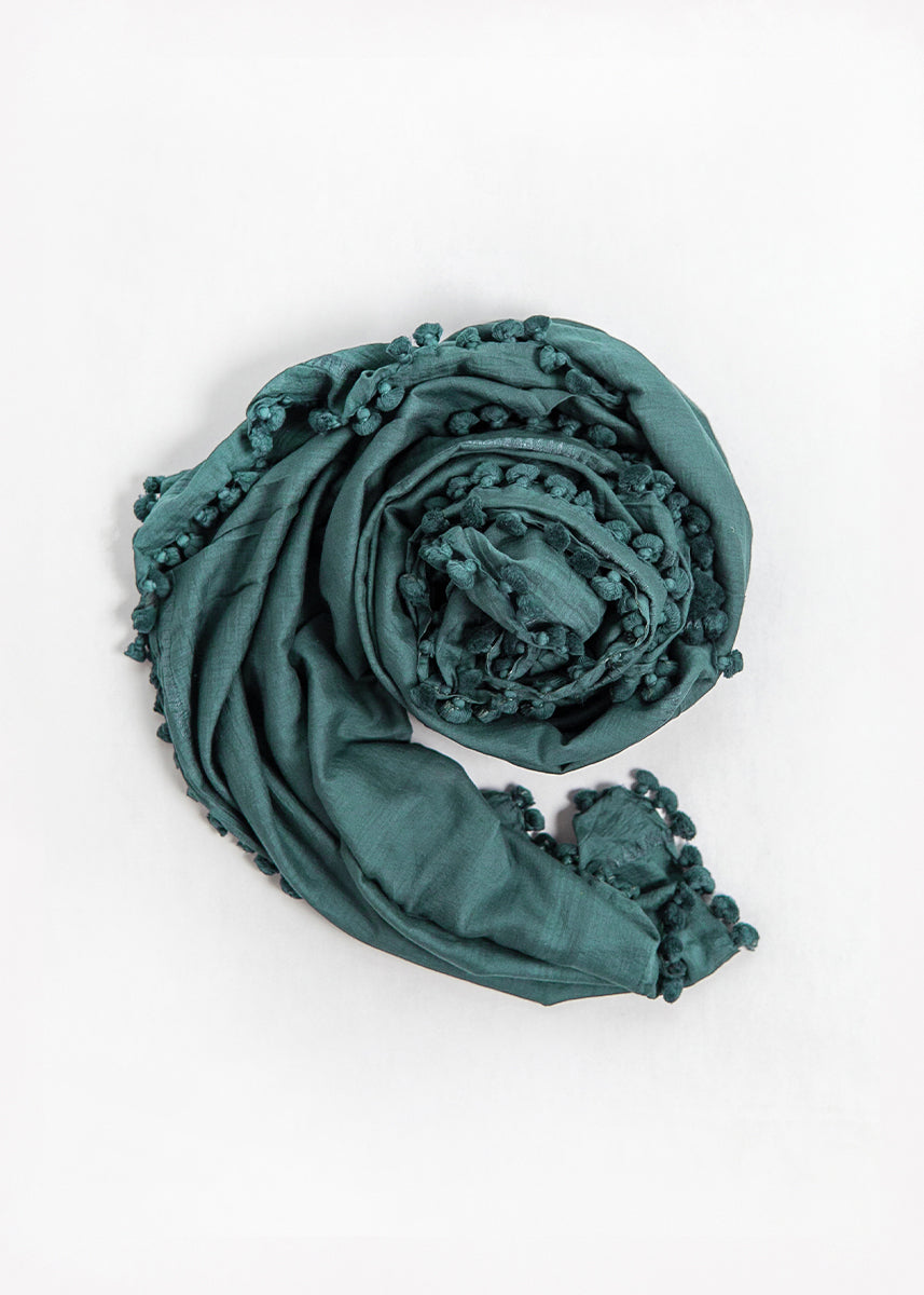 Dupatta Plain Shawl, Emerald