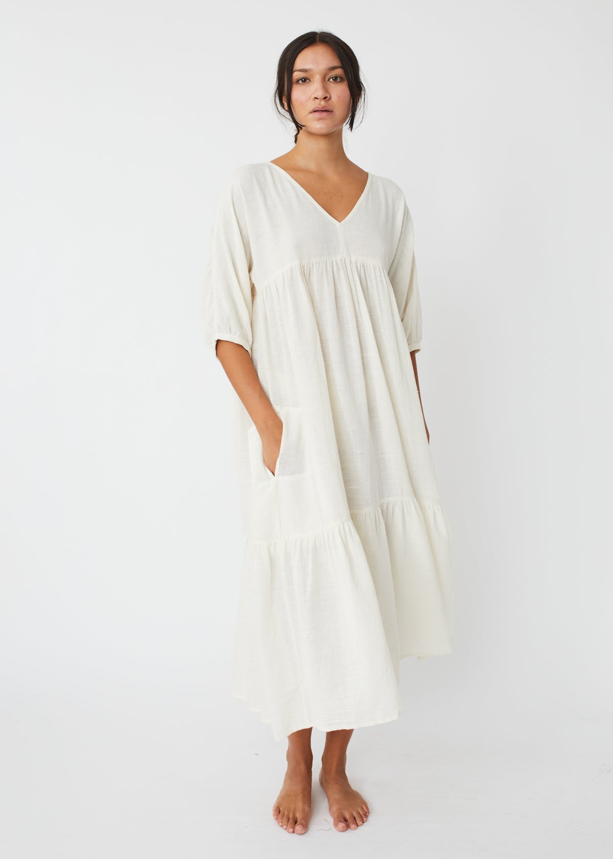 Ada Cotton Dress - Natural