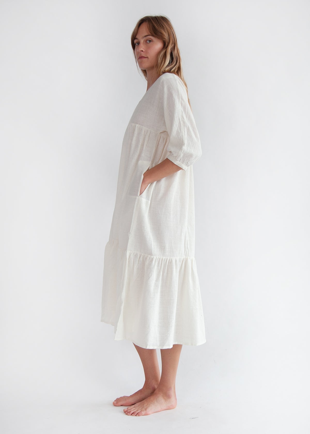 Ada Cotton Dress - Natural