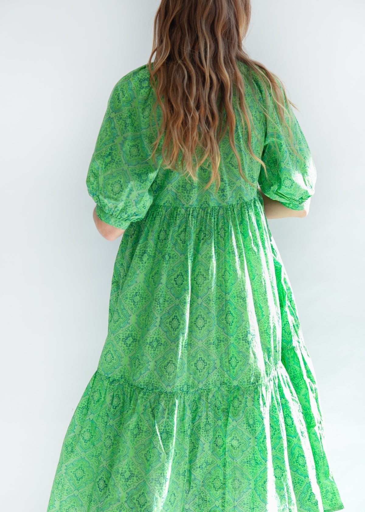 Katia Overdyed Dress, Leaf
