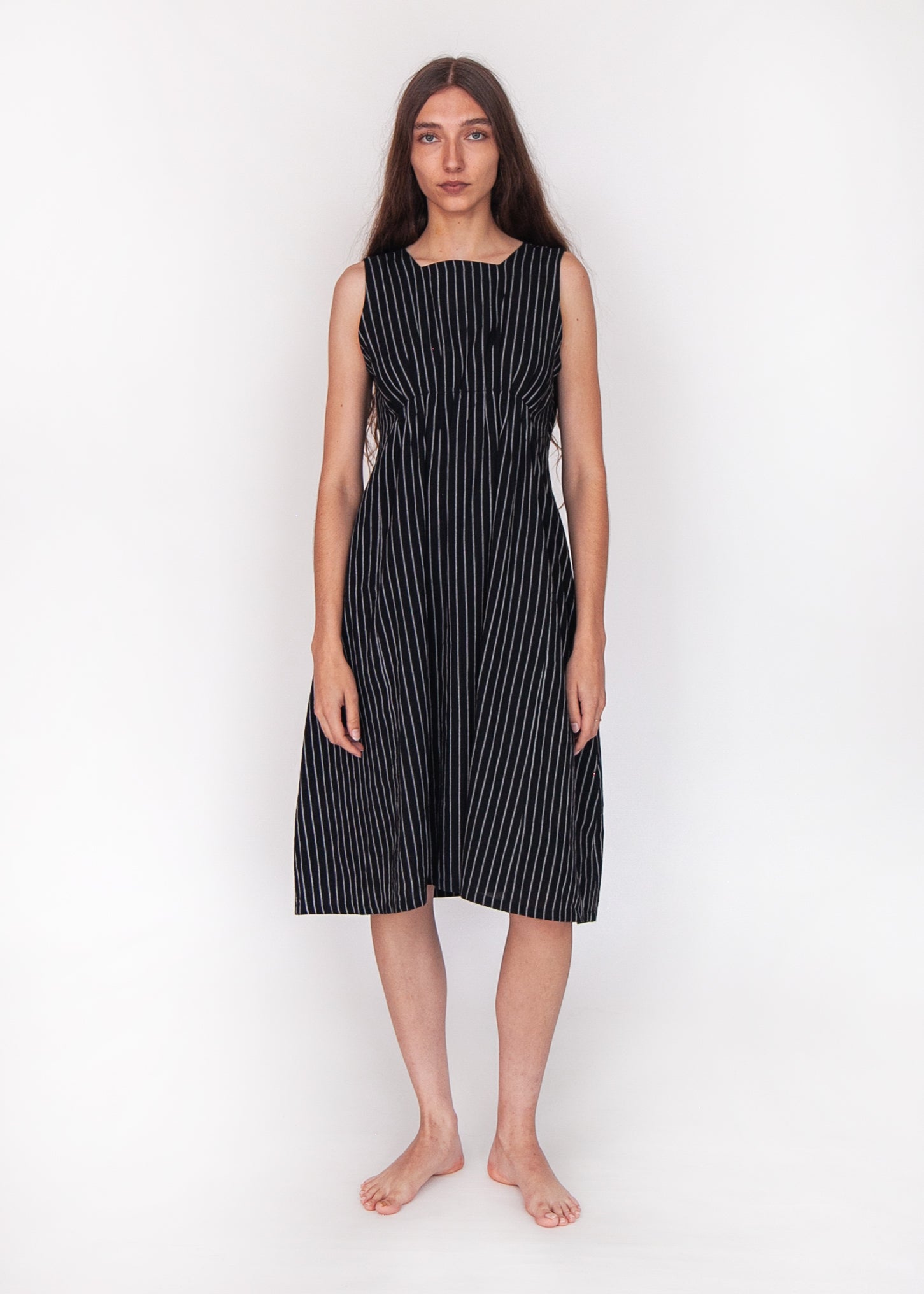 Granita Stripe Dress - Nero