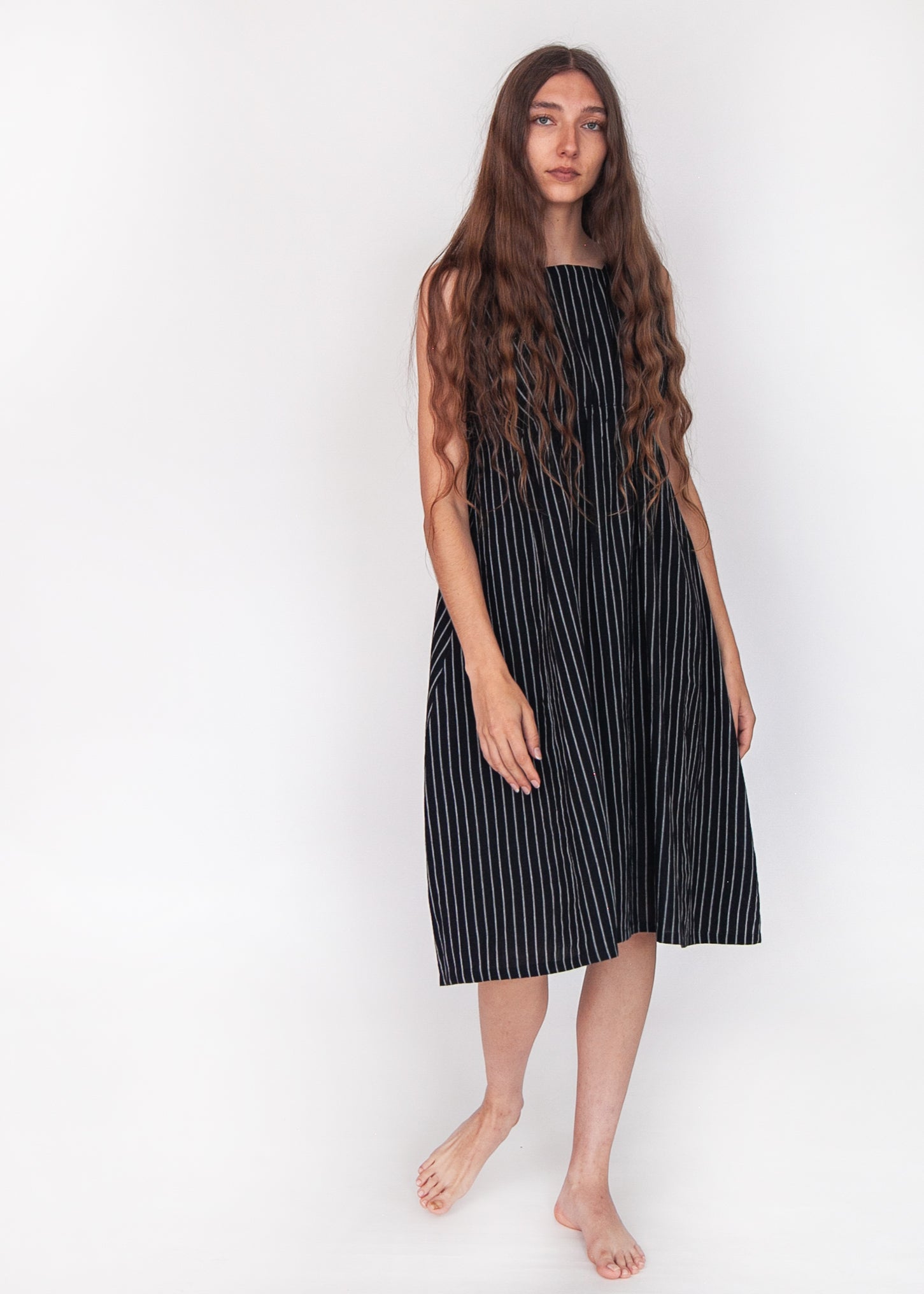 Granita Stripe Dress - Nero