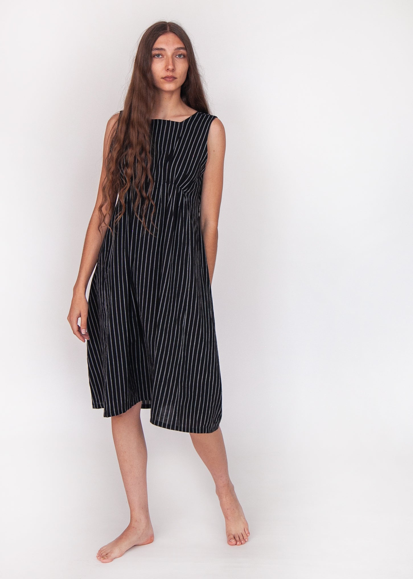 Granita Stripe Dress - Nero