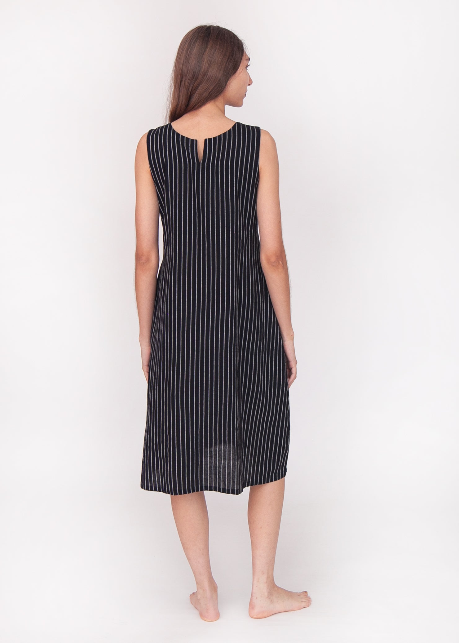 Granita Stripe Dress - Nero