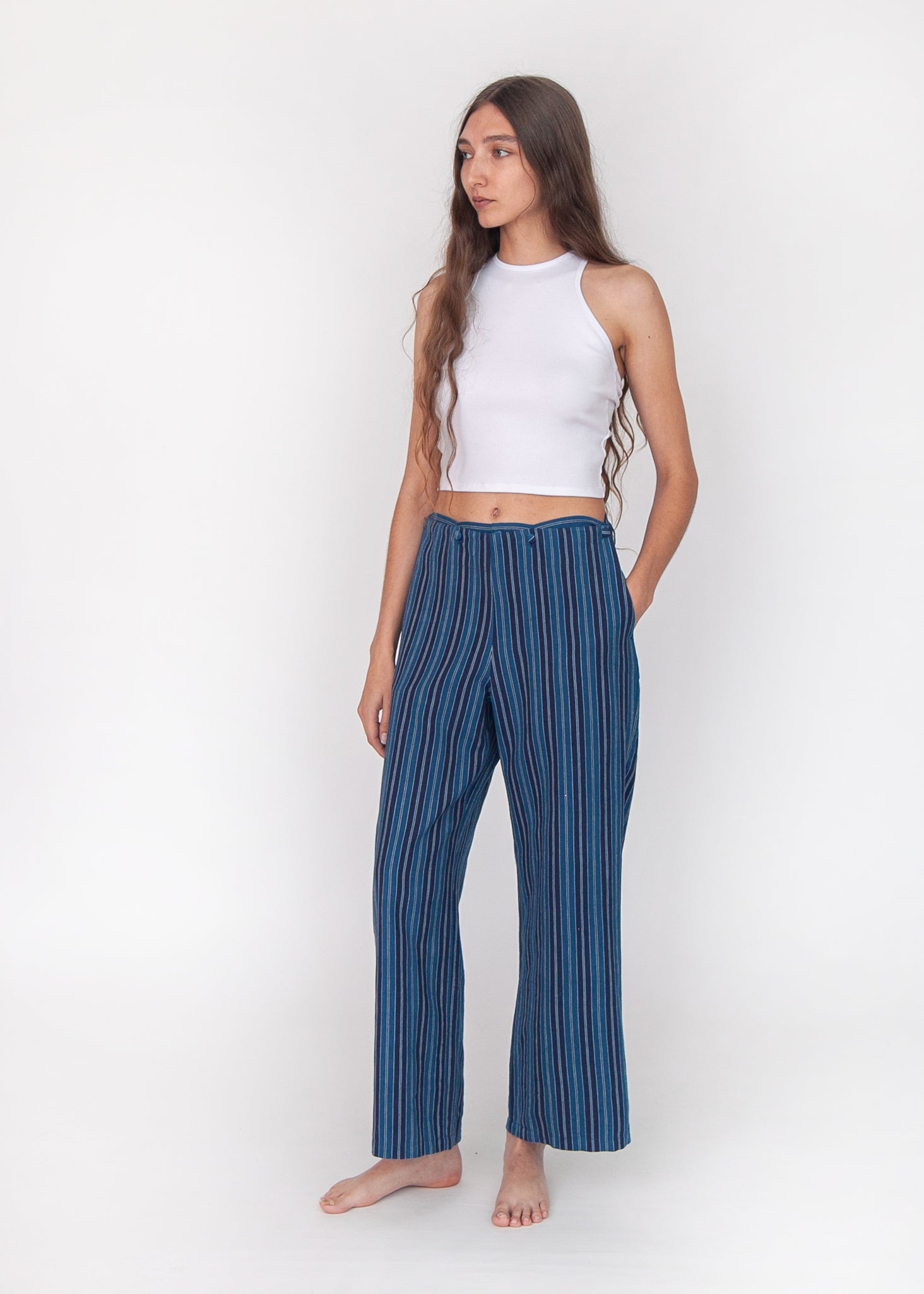 Louise Modern Stripe Pant - Blue