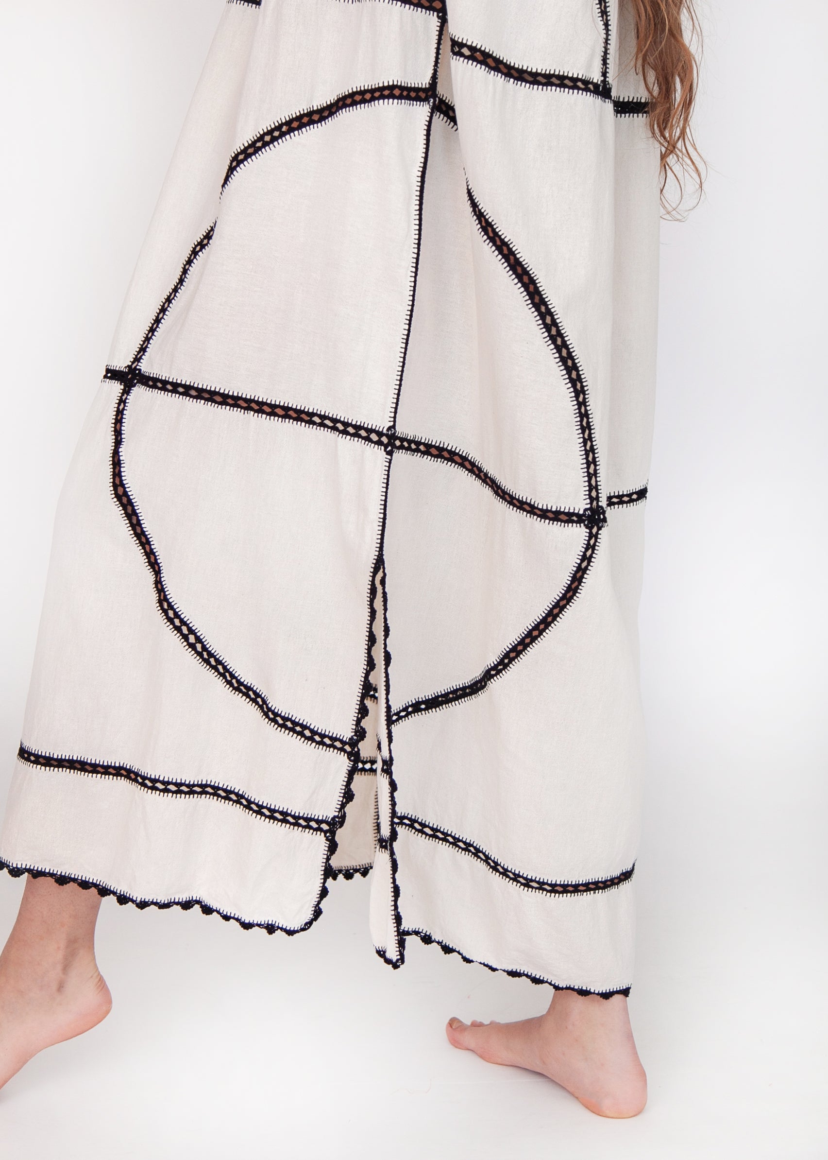 Montanita Long Dress - Black on Natural