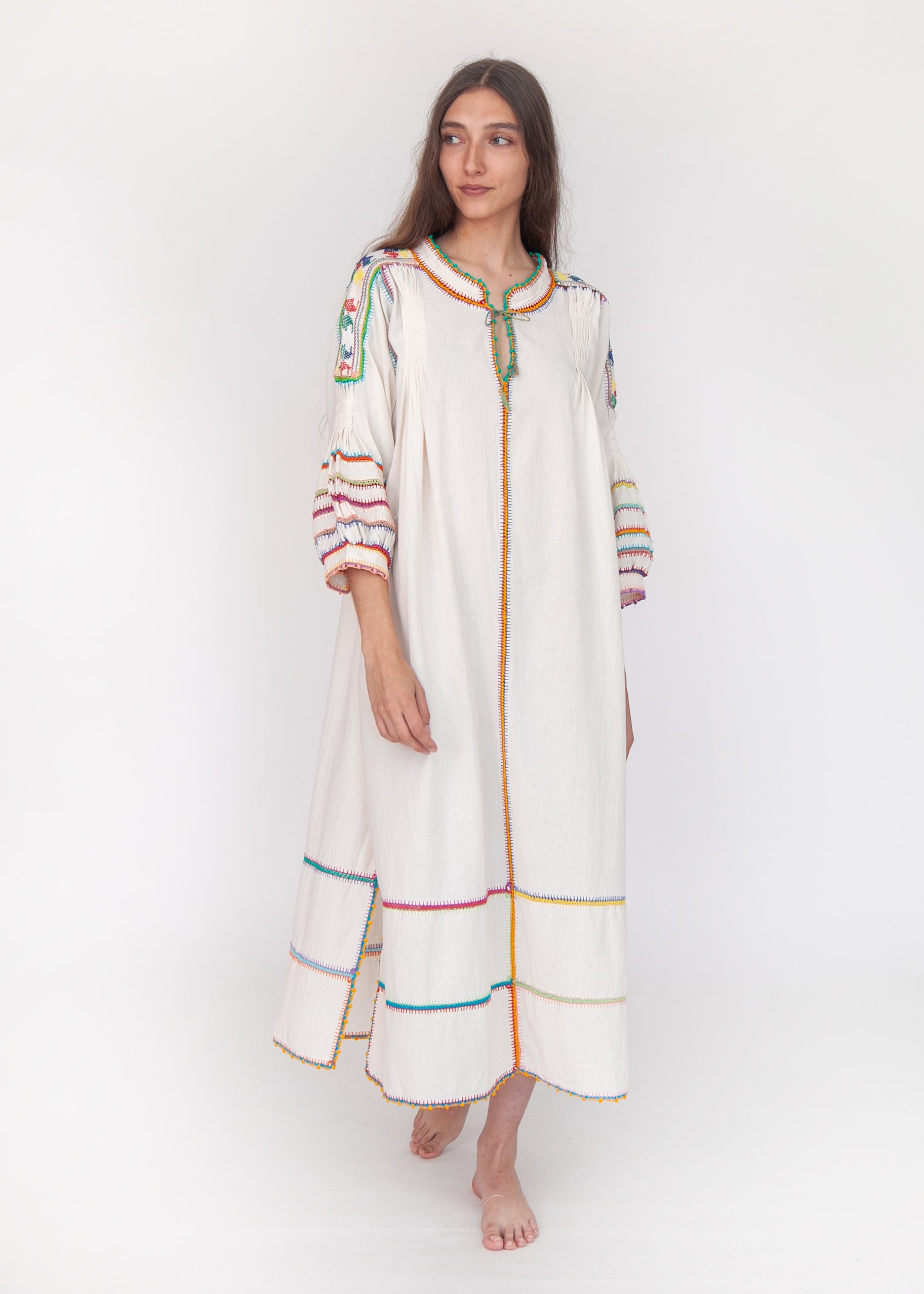 Sirena Dress Natural Long Sleeves