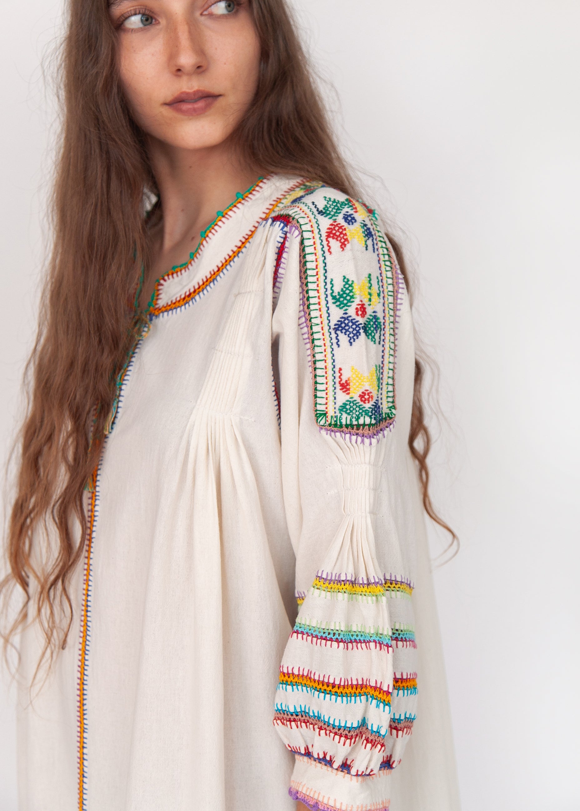 Sirena Dress Natural Long Sleeves