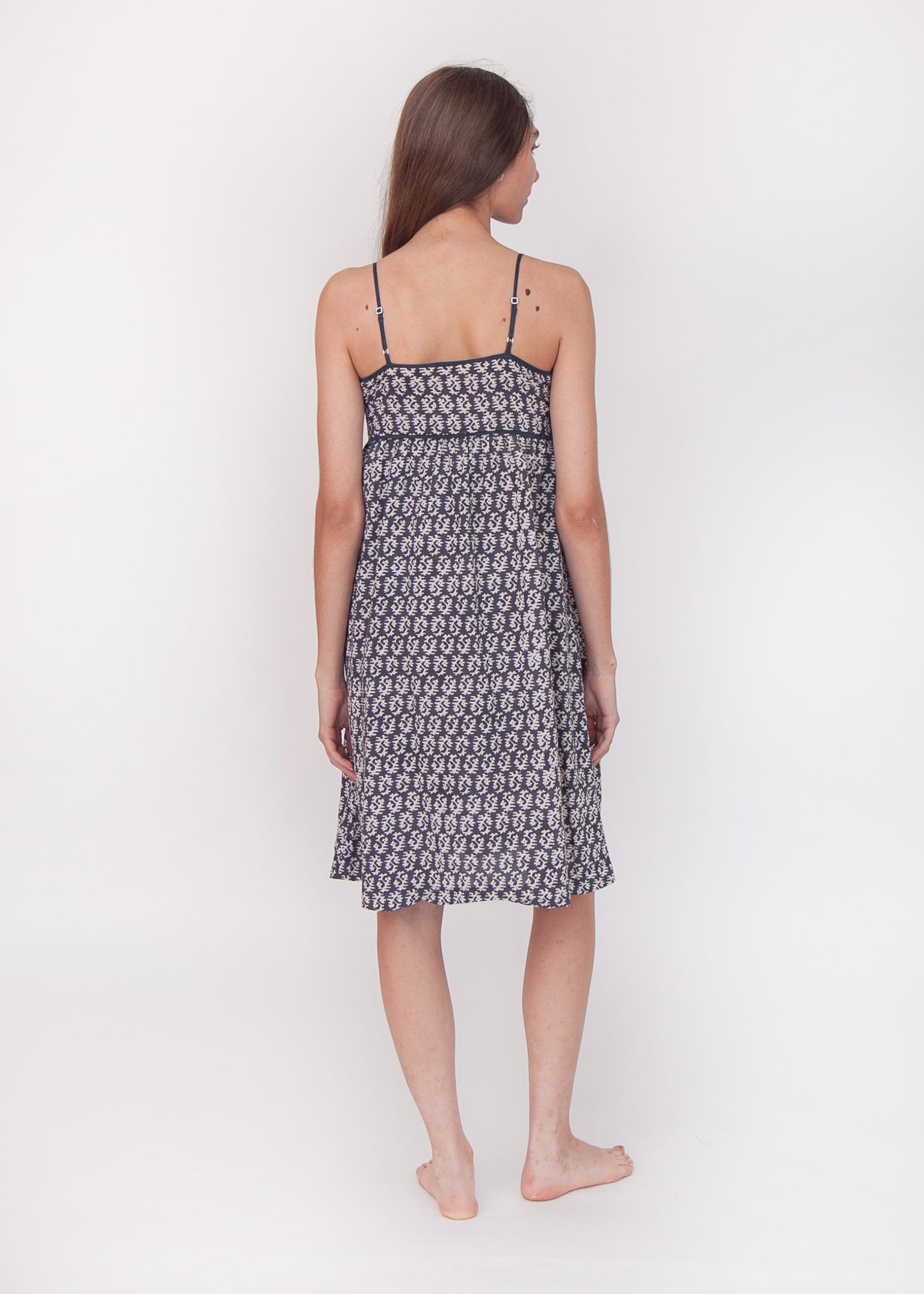 Gaia Greece Slip Dress - Nero