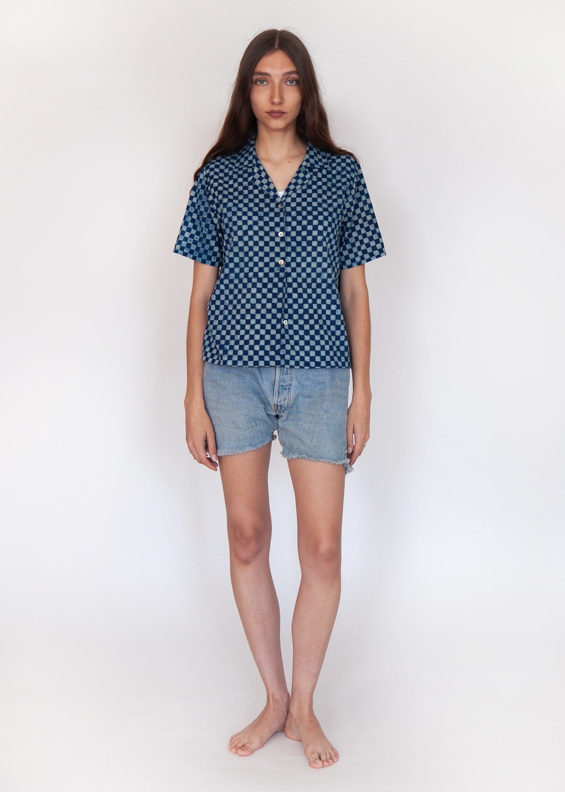 Khalil Ananta Top - Natural Indigo