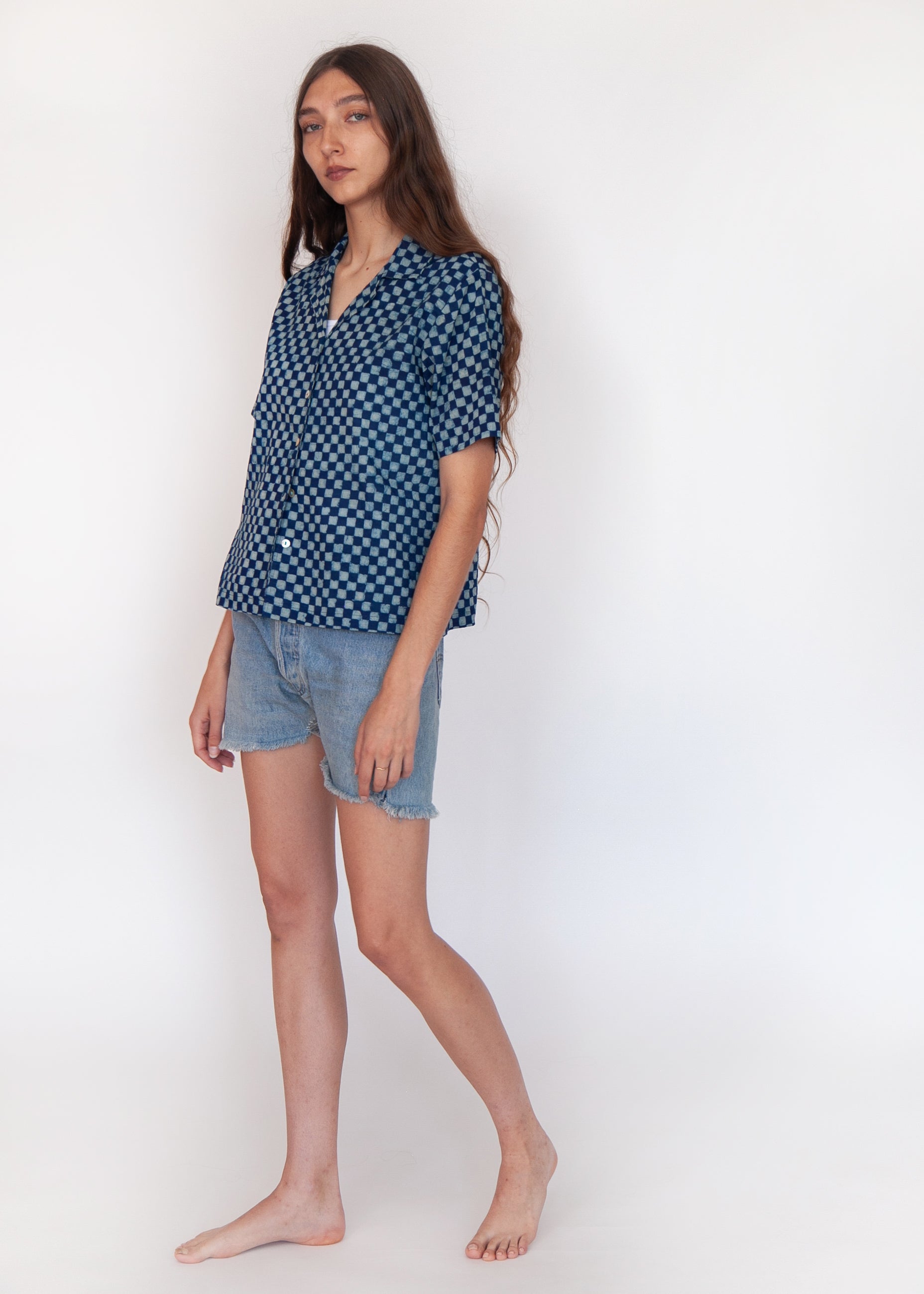 Khalil Ananta Top - Natural Indigo