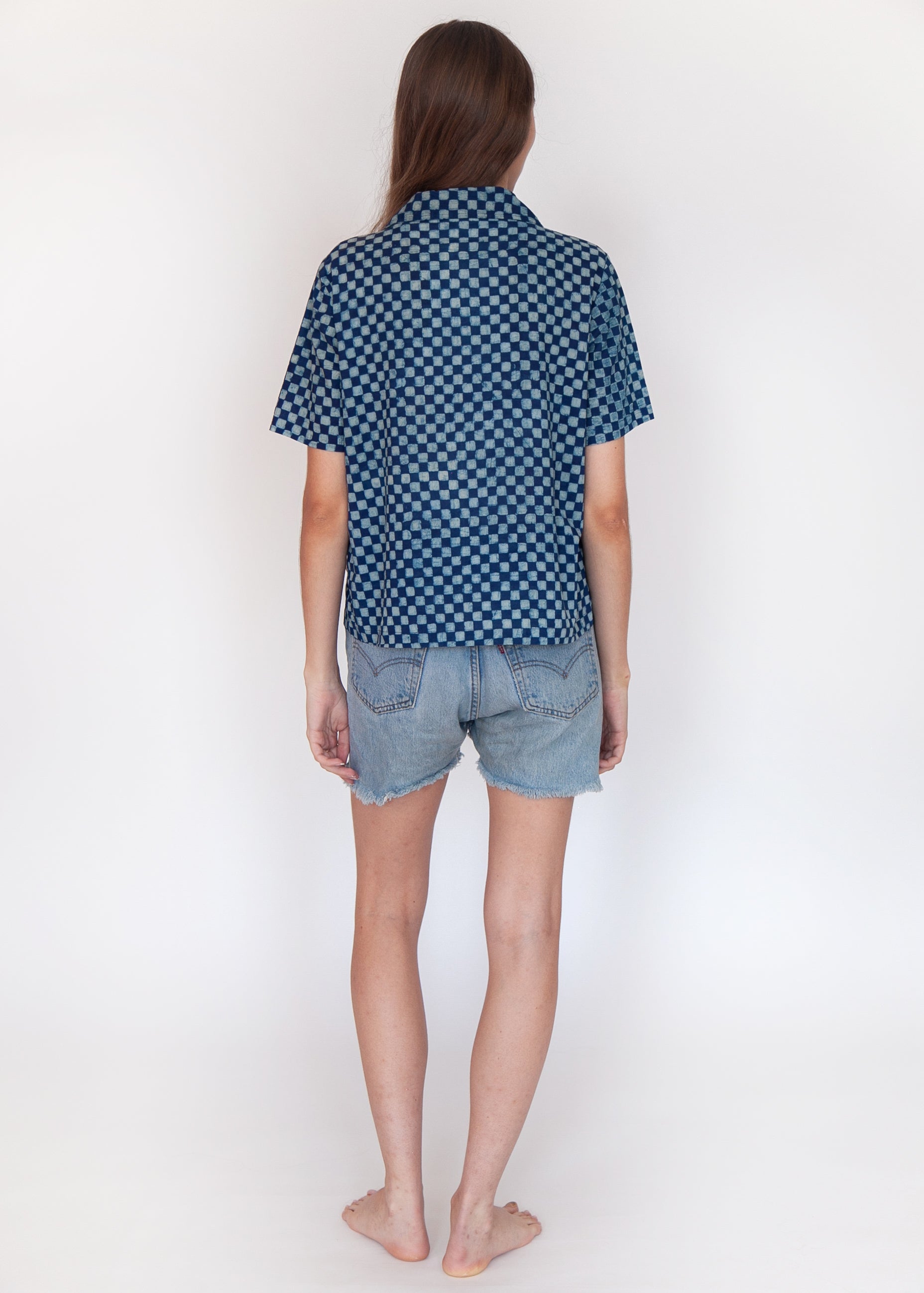 Khalil Ananta Top - Natural Indigo